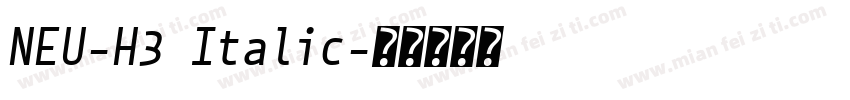 NEU-H3 Italic字体转换